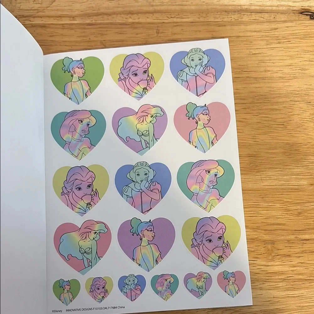 Disney Princess Sticker Book - Black, Blue, Pink, Green